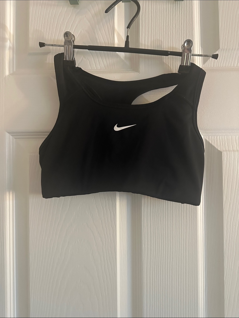 Nike Black Sports Bra with White Swoosh